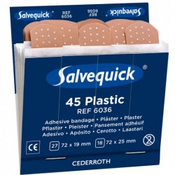 Salvequick 6036 Plastic Pleisters (6 x 45 stuks)