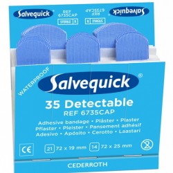 Salvequick Blauwe Detecteerbare Pleisters 6735 (6 x 35 stuks)